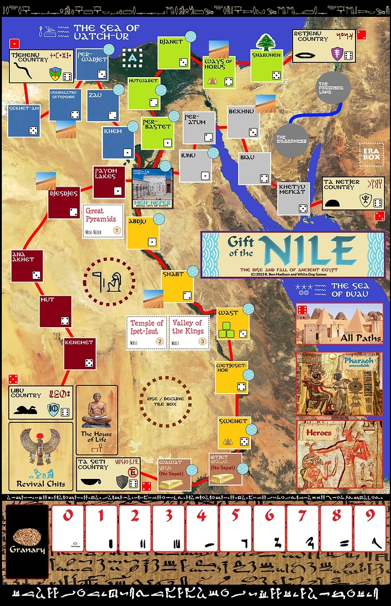 Gift of the Nile canvas map 17" x 22"
